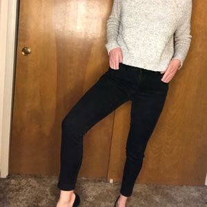 Treasure & Bond Black Mid Rise Skinny Crop Jeans